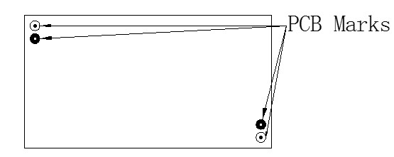 在有貼片的PCB板上，為提高貼片元件的貼裝的準確性，一般要求在貼片層對角端放置兩個校正標記(MarkS)點